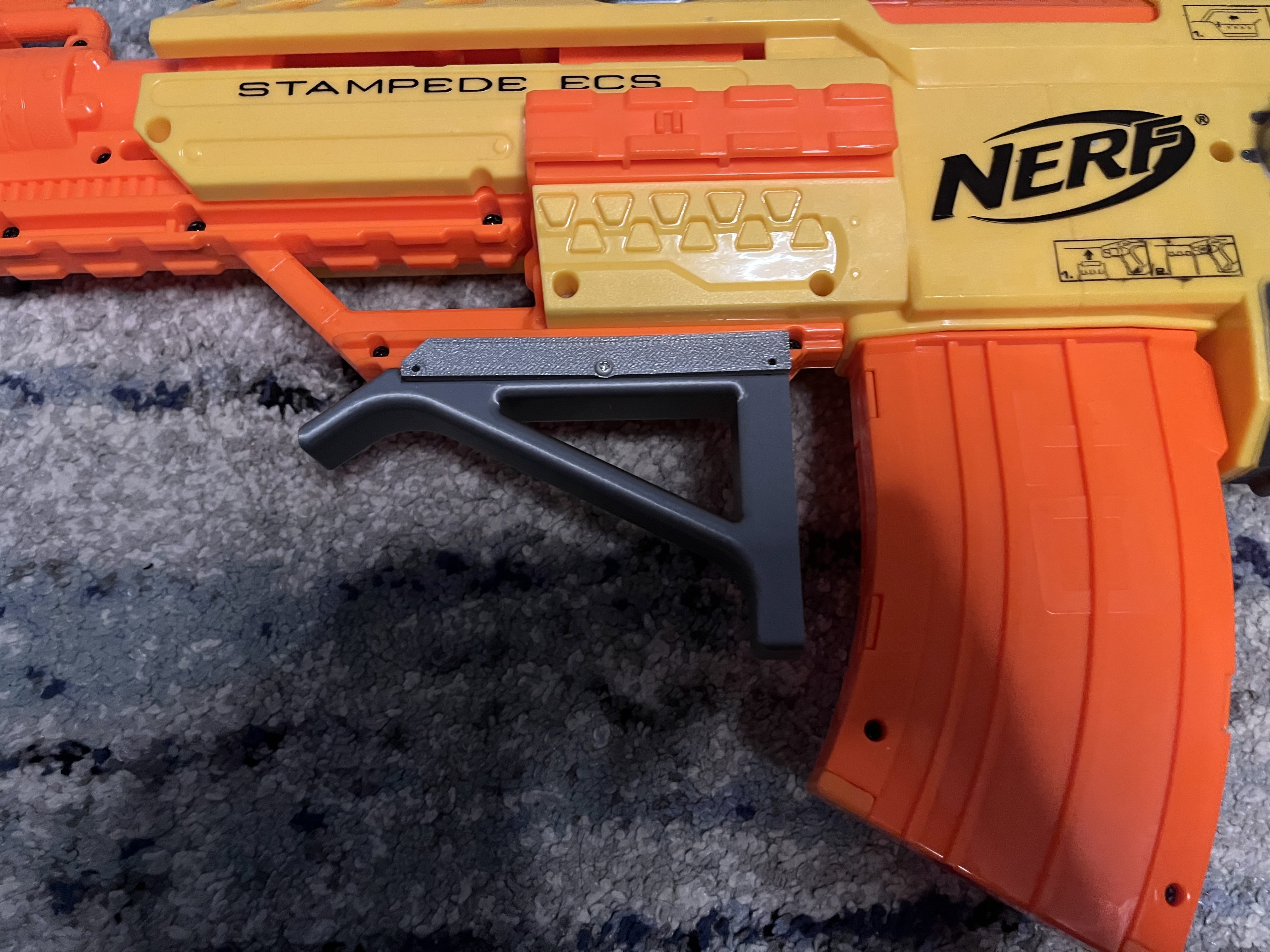 Nerf Stampede foregrip
