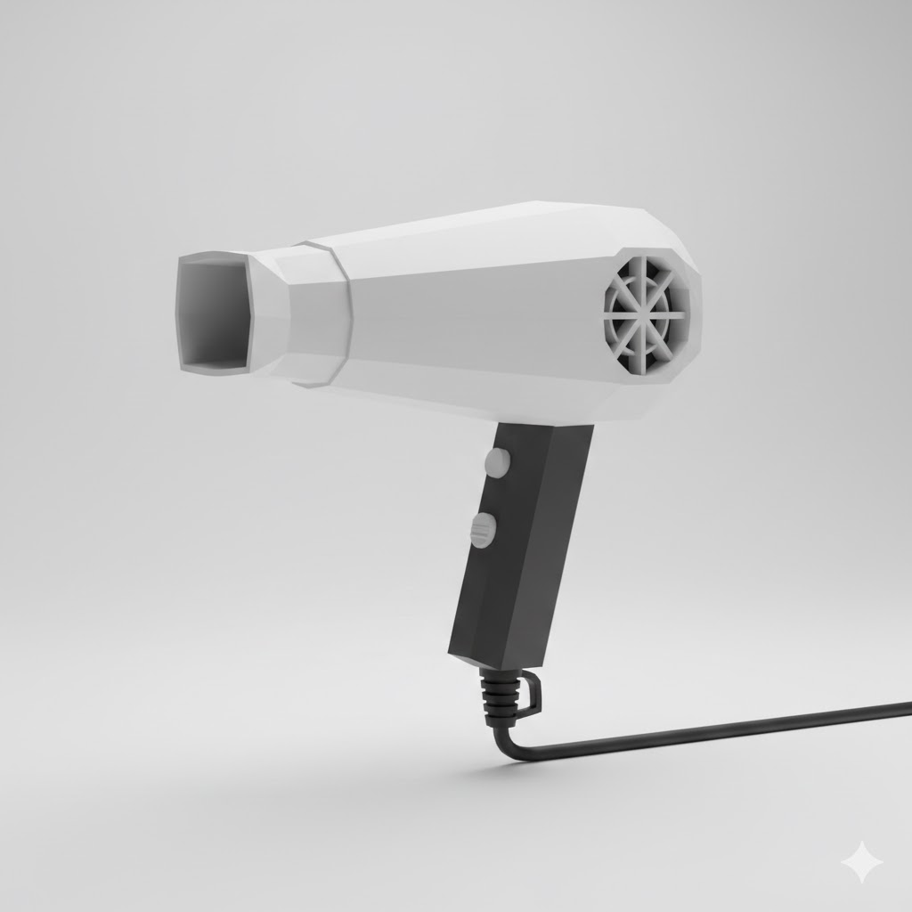 Low Poly Hair Dryer