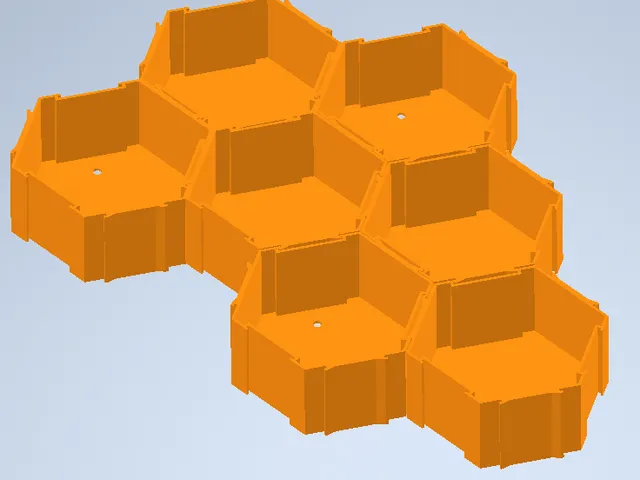 Honeycomb connectable shelves v2