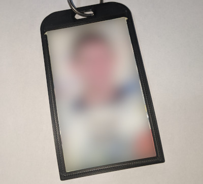 Parametric proximity card holder for lanyard