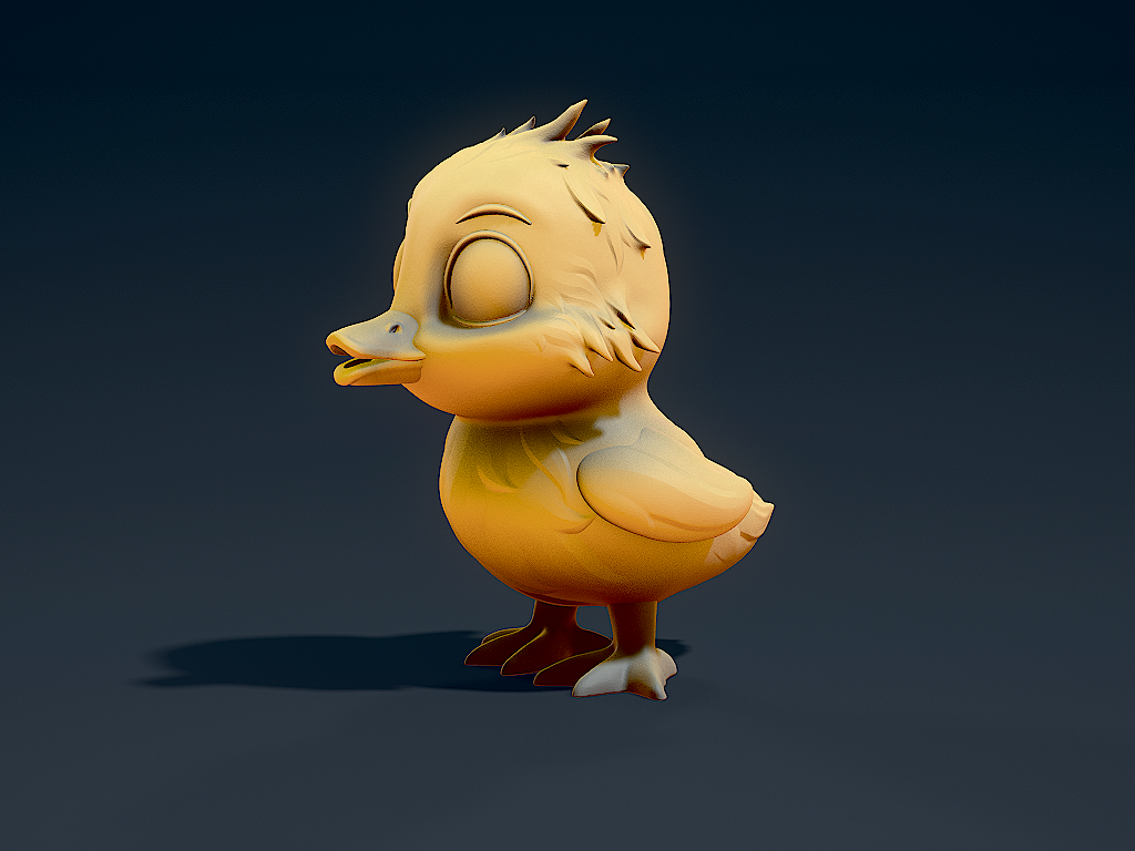 Miniatura 2 do modelo 3D Cute duckling