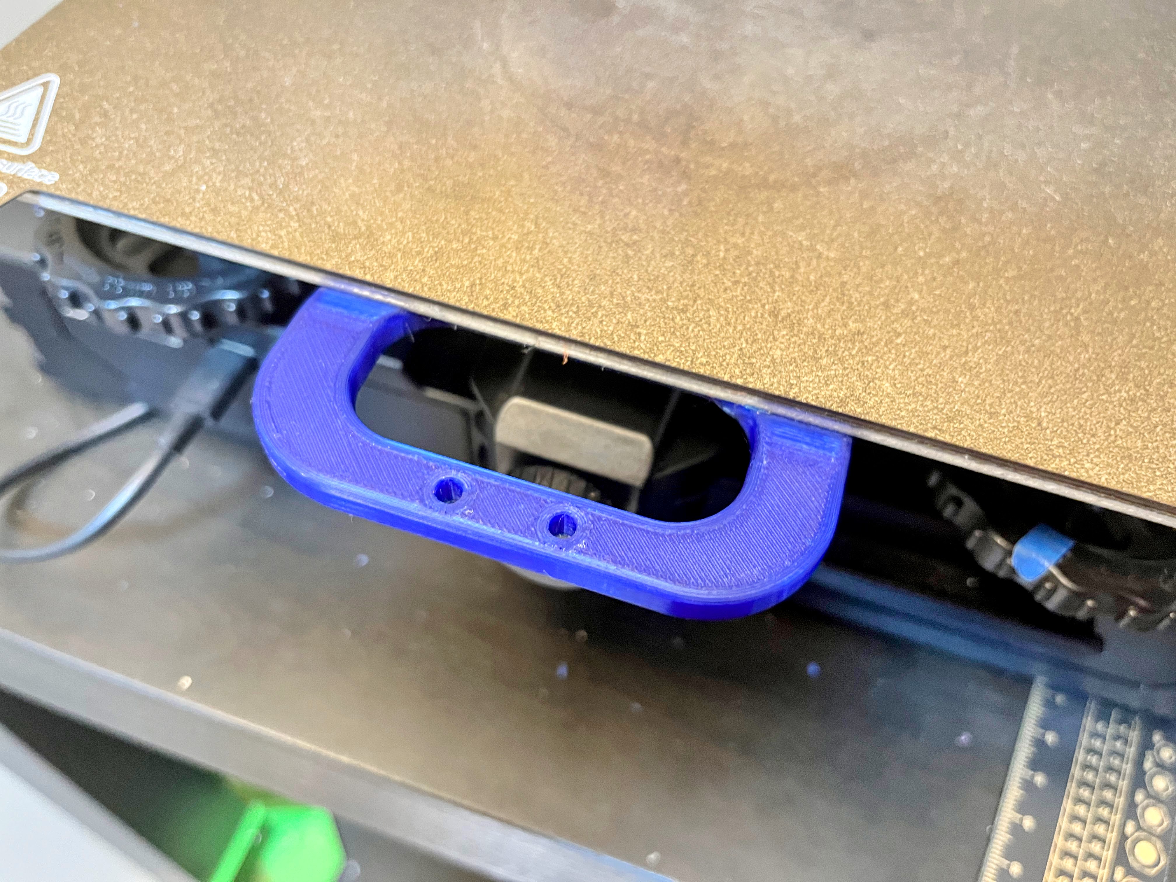 Bed handle for Ender 3 S1 and S1 Pro with ADXL345 mounting holes by