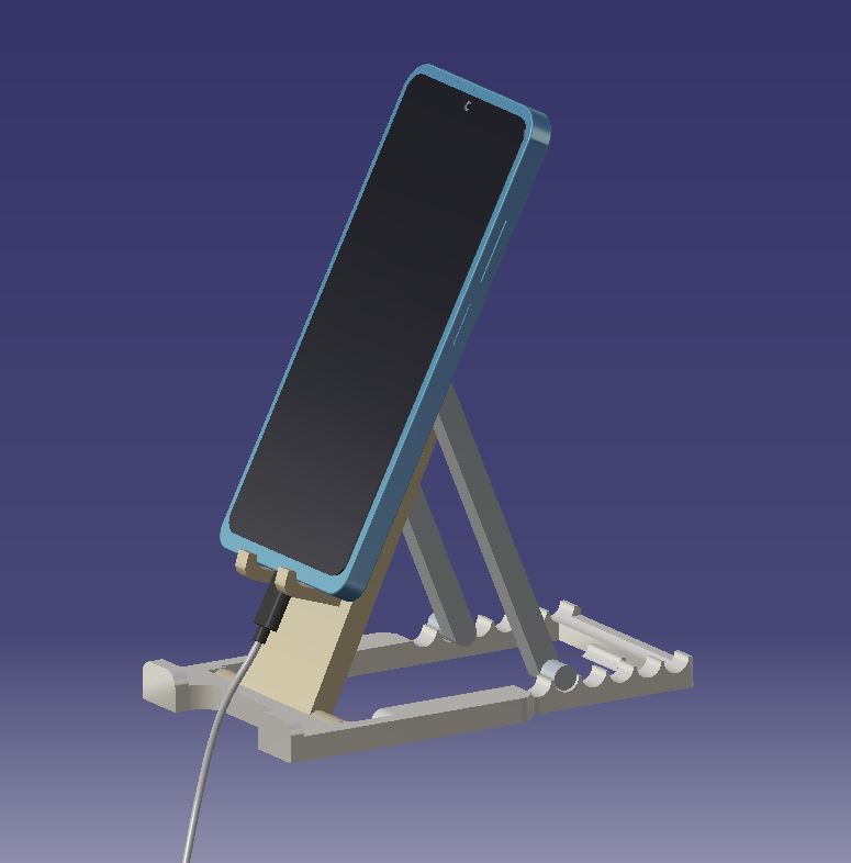 Foldable Smartphone Stand by Cedric OKONIEWSKI Download free STL