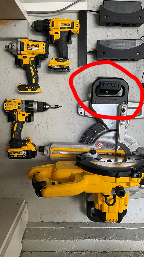 DeWalt mitersaw wall mount