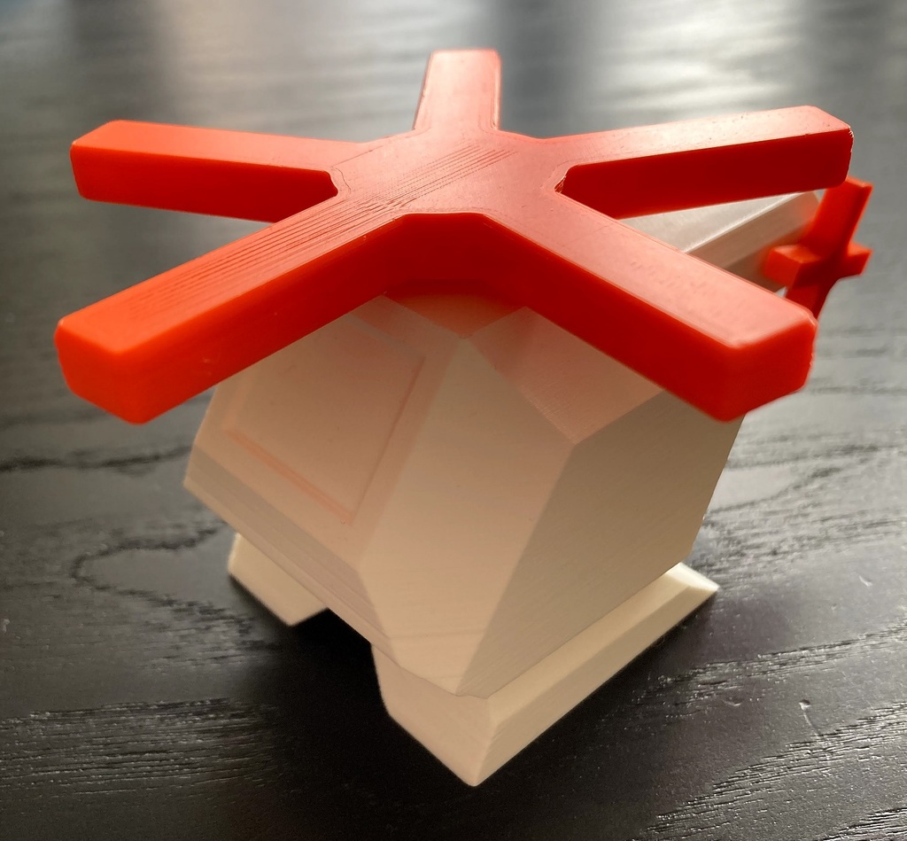 Low Poly Helicopter Toy - no bearings