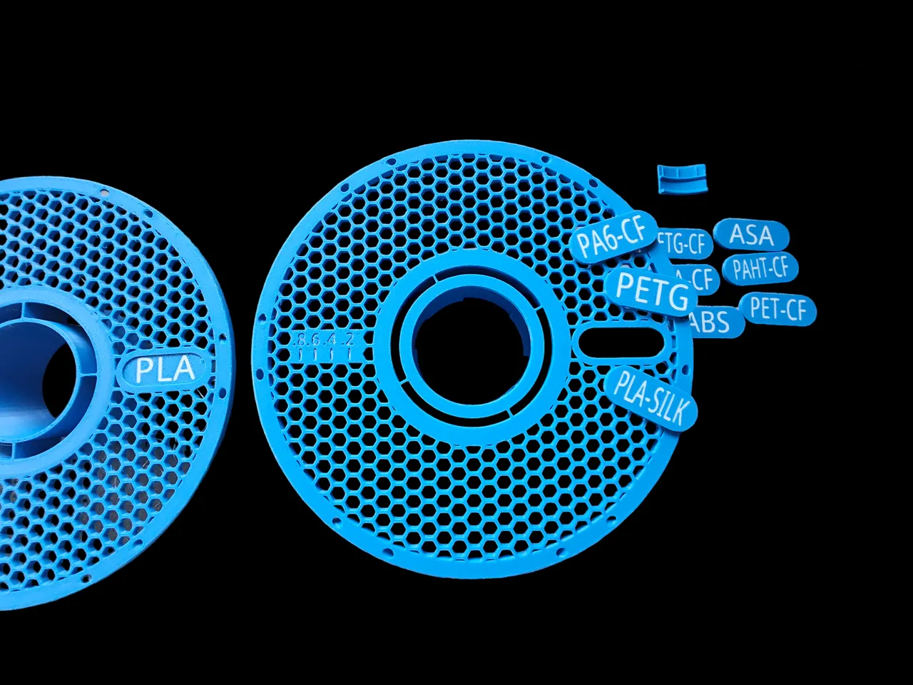 Bambu Lab Reusable Spool Holder Remix Four (Updated) by MediaMan3D, Download free STL model