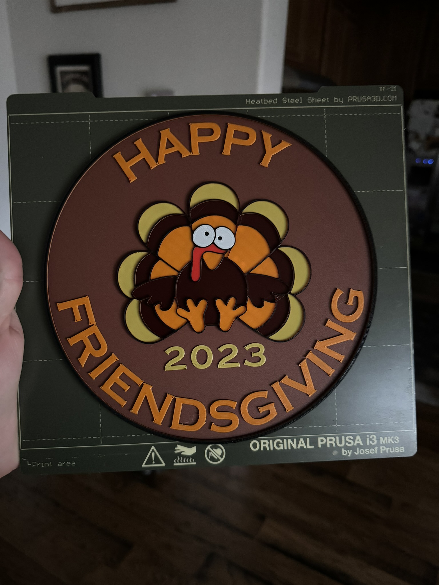 Friendsgiving 2023 door sign by senor papa bear download free stl