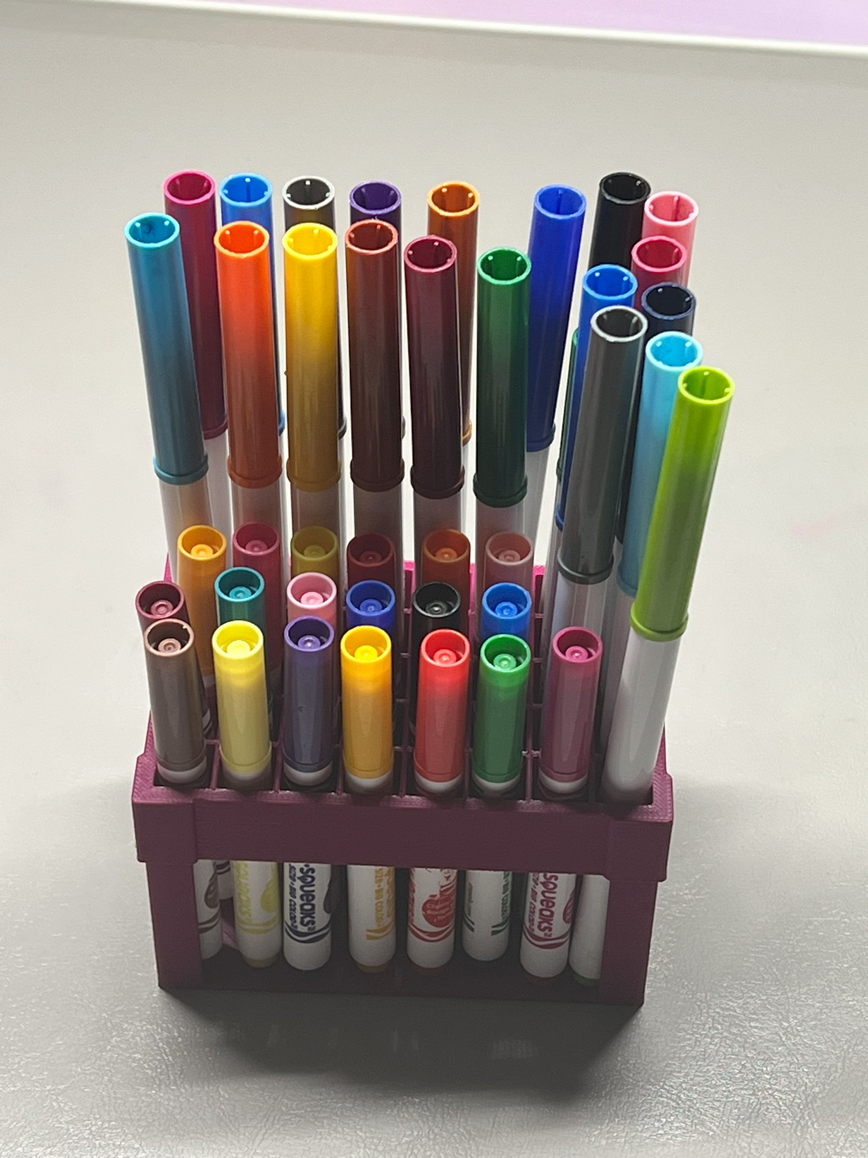 Crayola 40 marker holder by SolarEgg Download free STL model