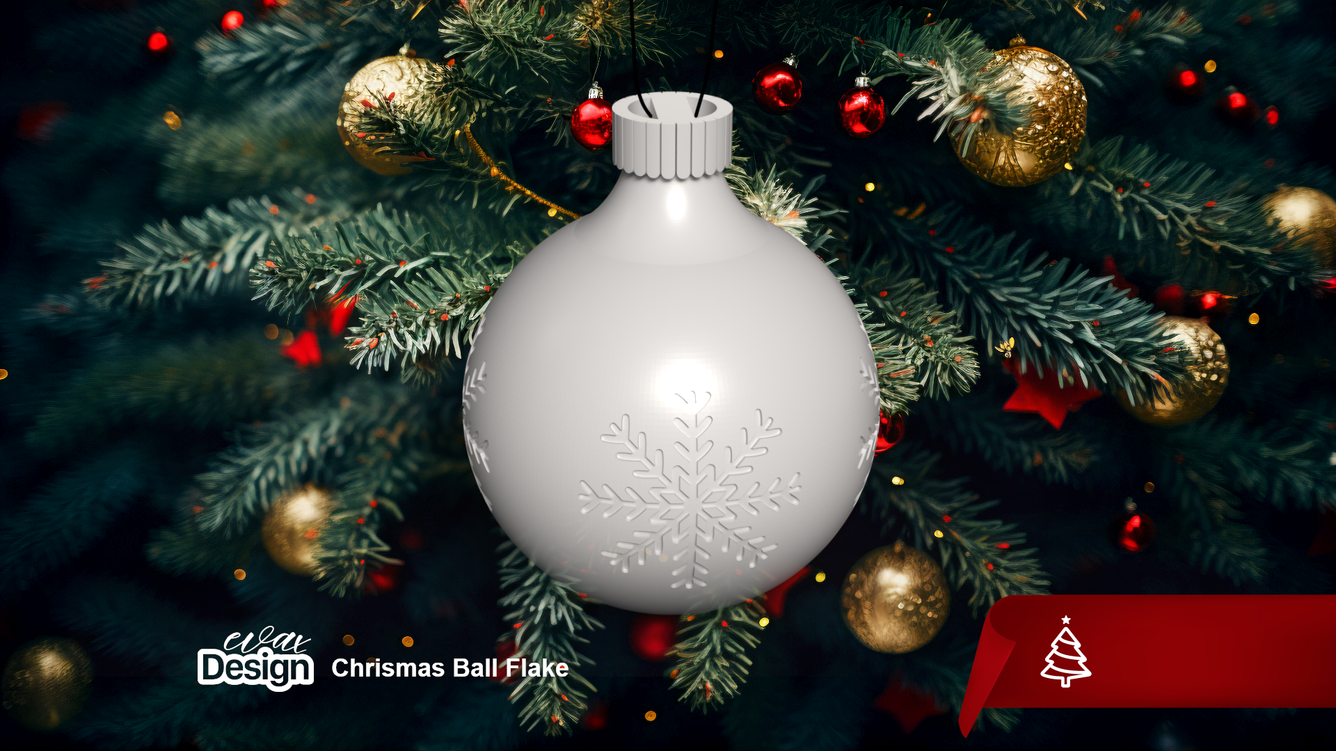 3D "Snowflake" Christmas Ball