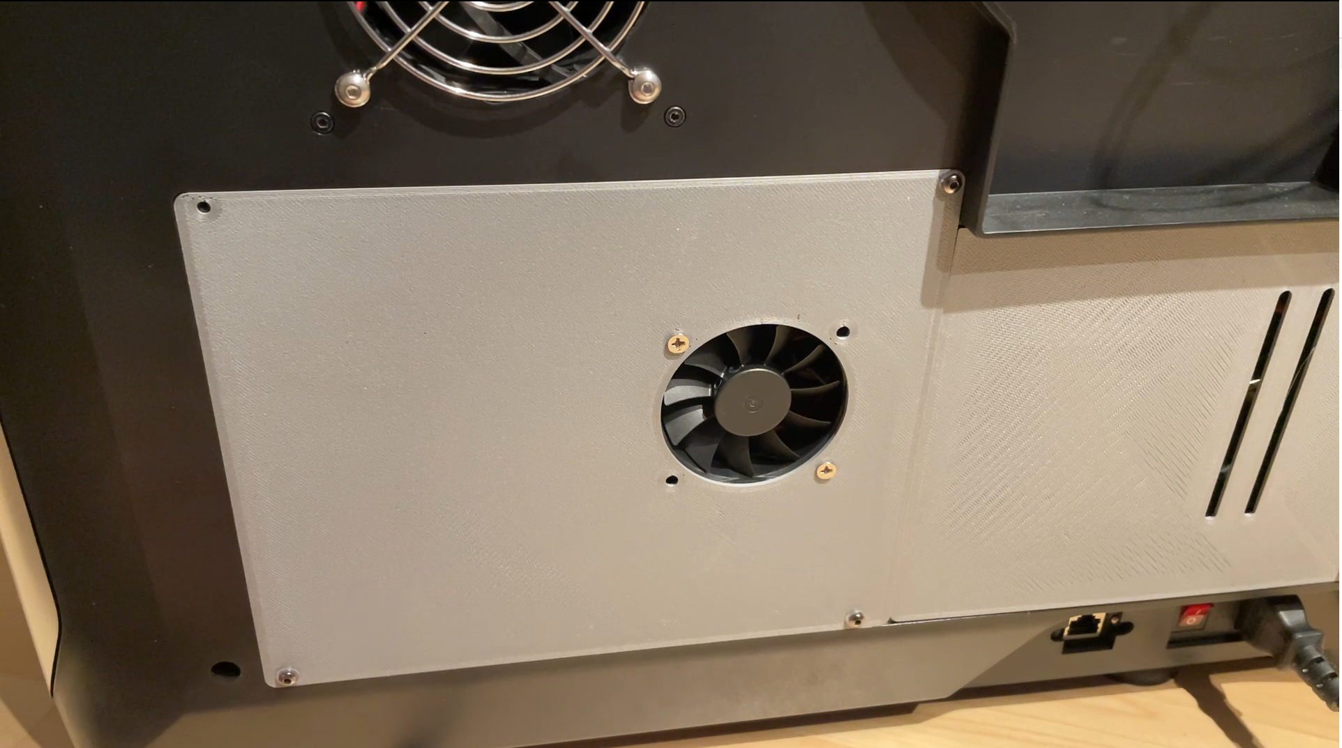 QIDI X-Max 3 Silent Mod Fan adapter plate - Backplate Rearcover mainboard cover