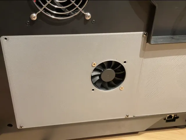 QIDI X-Max 3 Silent Mod Fan adapter plate - Backplate Rearcover mainboard cover