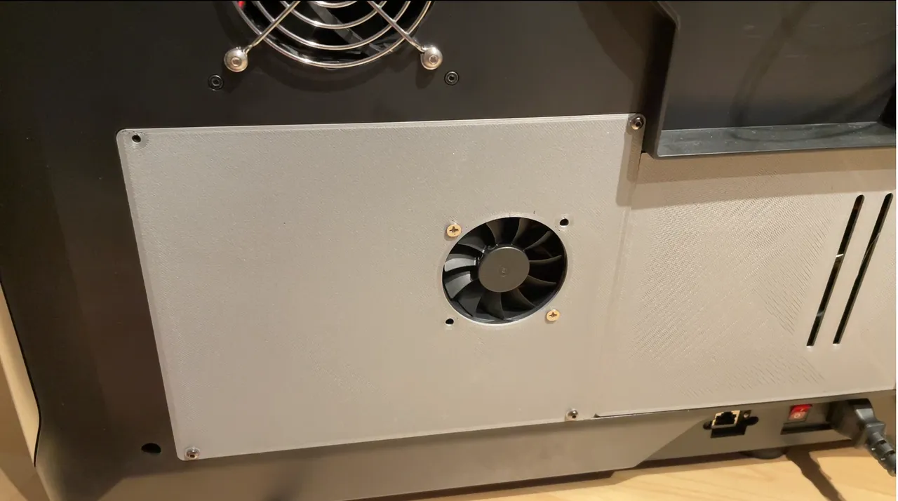 QIDI X-Max 3 Silent Mod Fan adapter plate - Backplate Rearcover