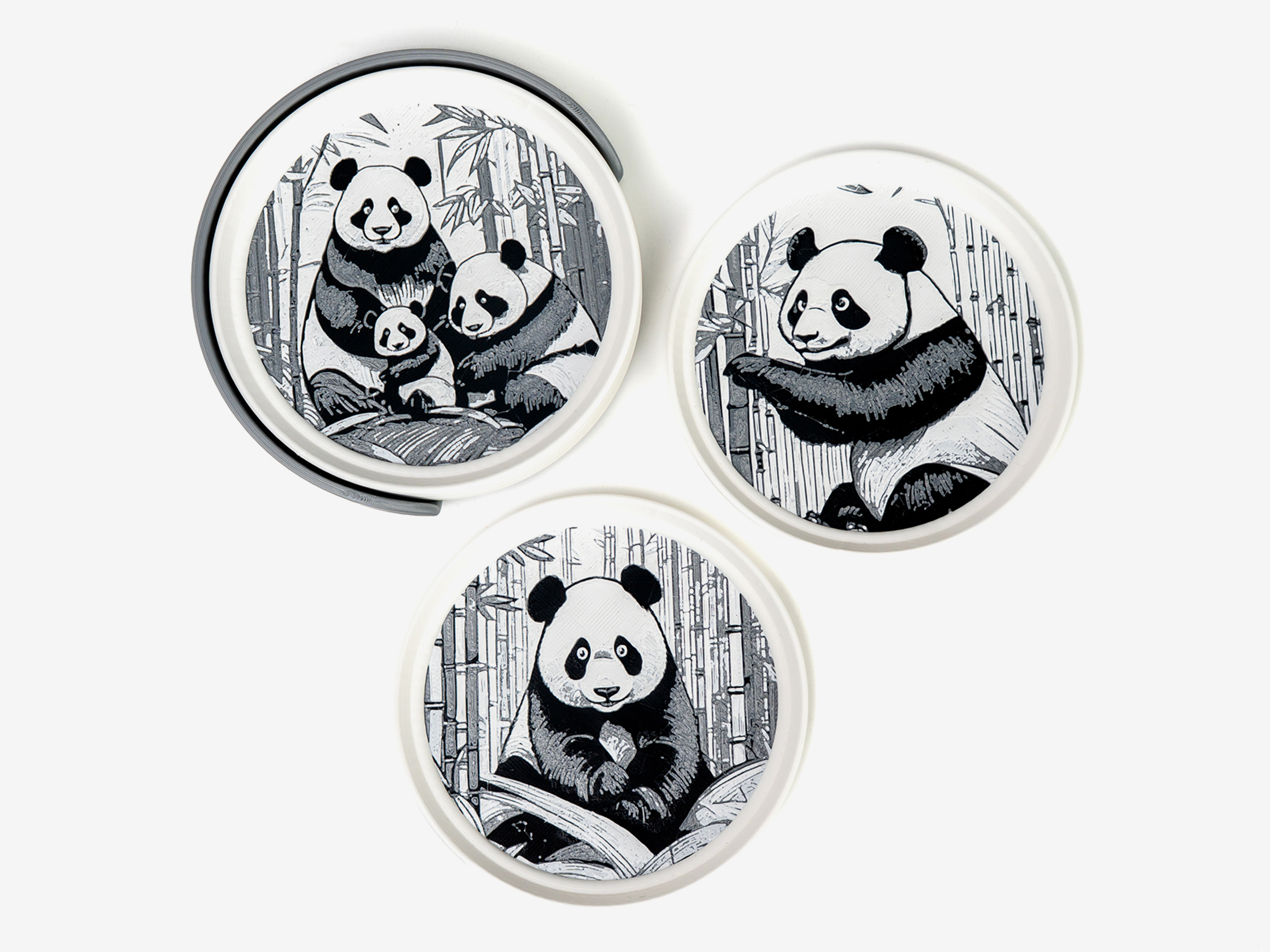 Giant Panda Stackable Coasters — miniatura 3