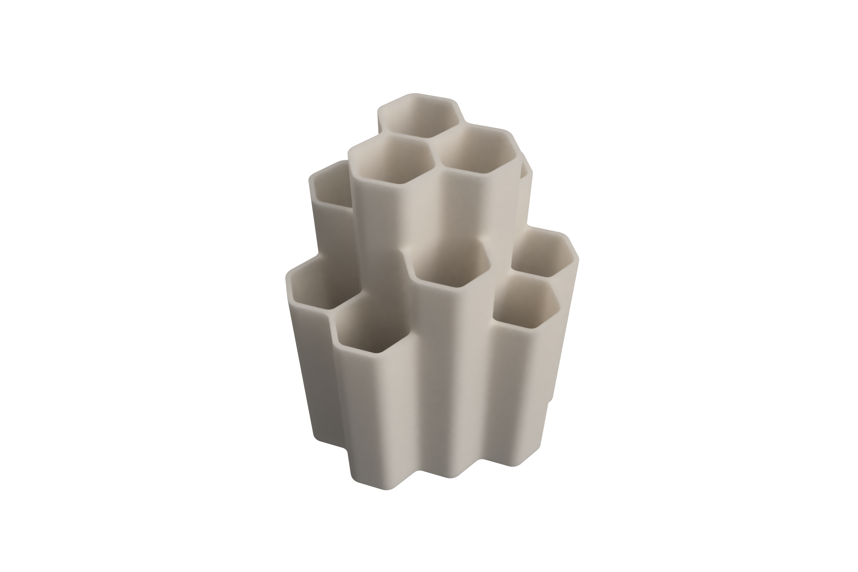 Honeycomb pencil holder