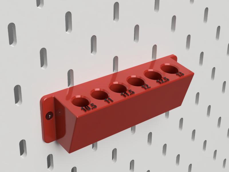 Drill bits holder for Skadis (metric) by ORM Download free STL model