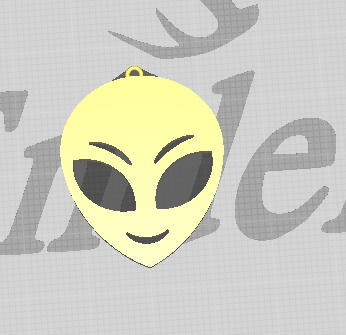 Miniatura 2 do modelo 3D EARRING ALIEN FACE PENDANT