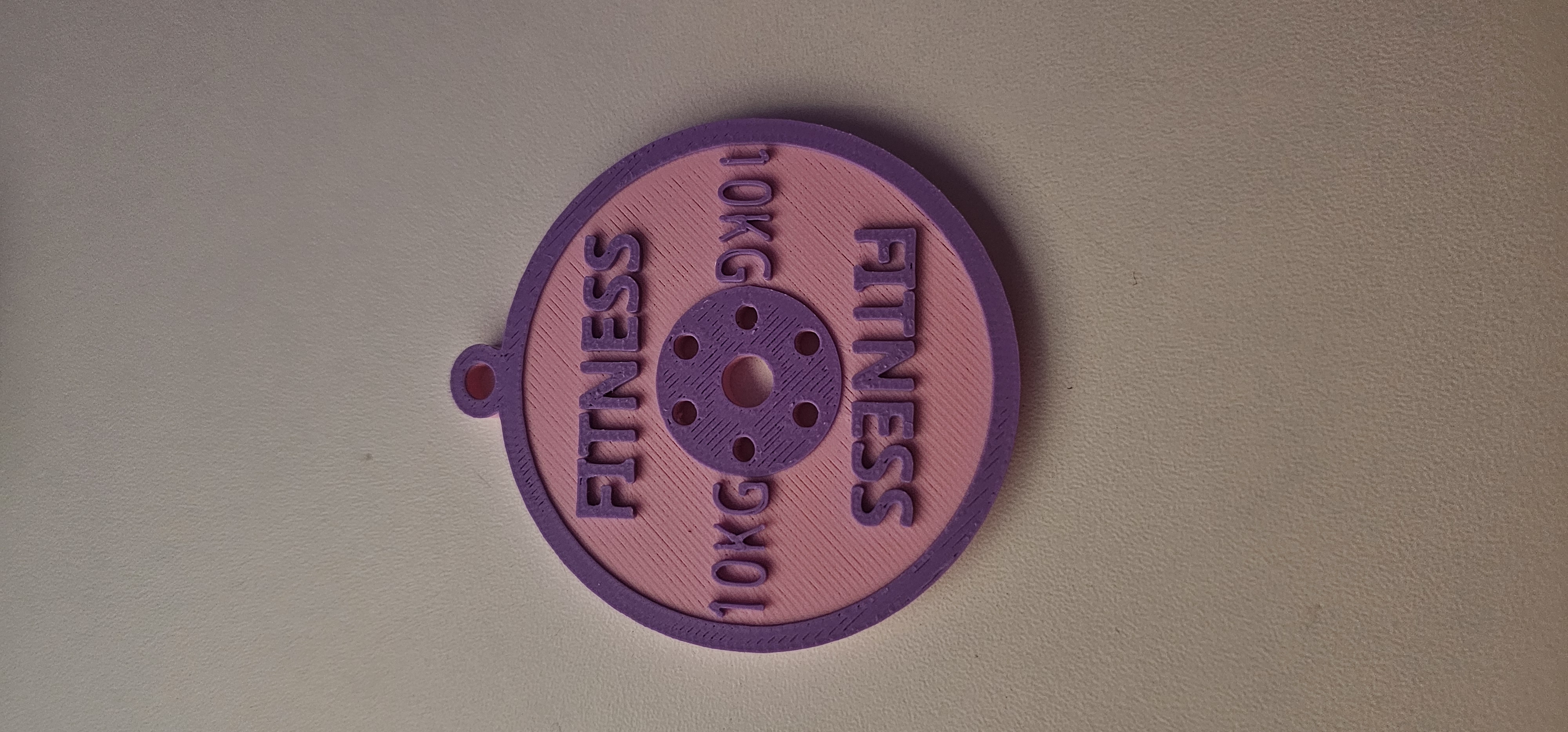 Fitness weight keychain