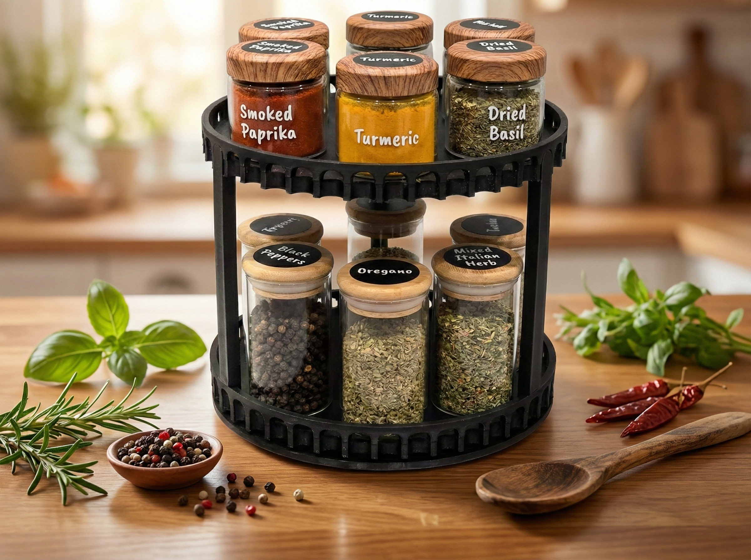 Smart Modular Rotating Spice Rack (20 cm)