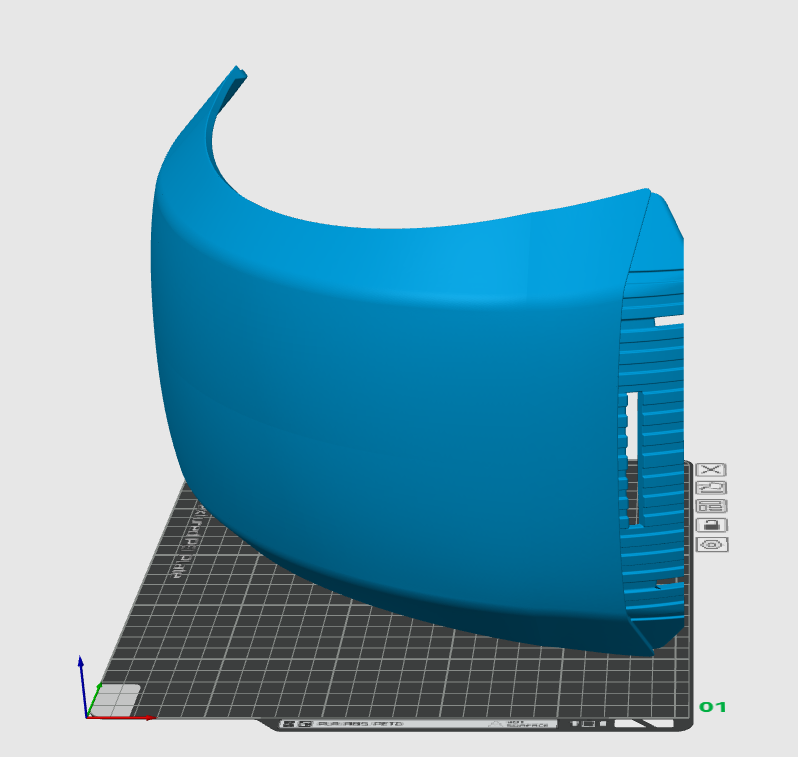 Onewheel XR TFL compatible drop top fender top, standard size, ends cut to fit P1S plate 257^3