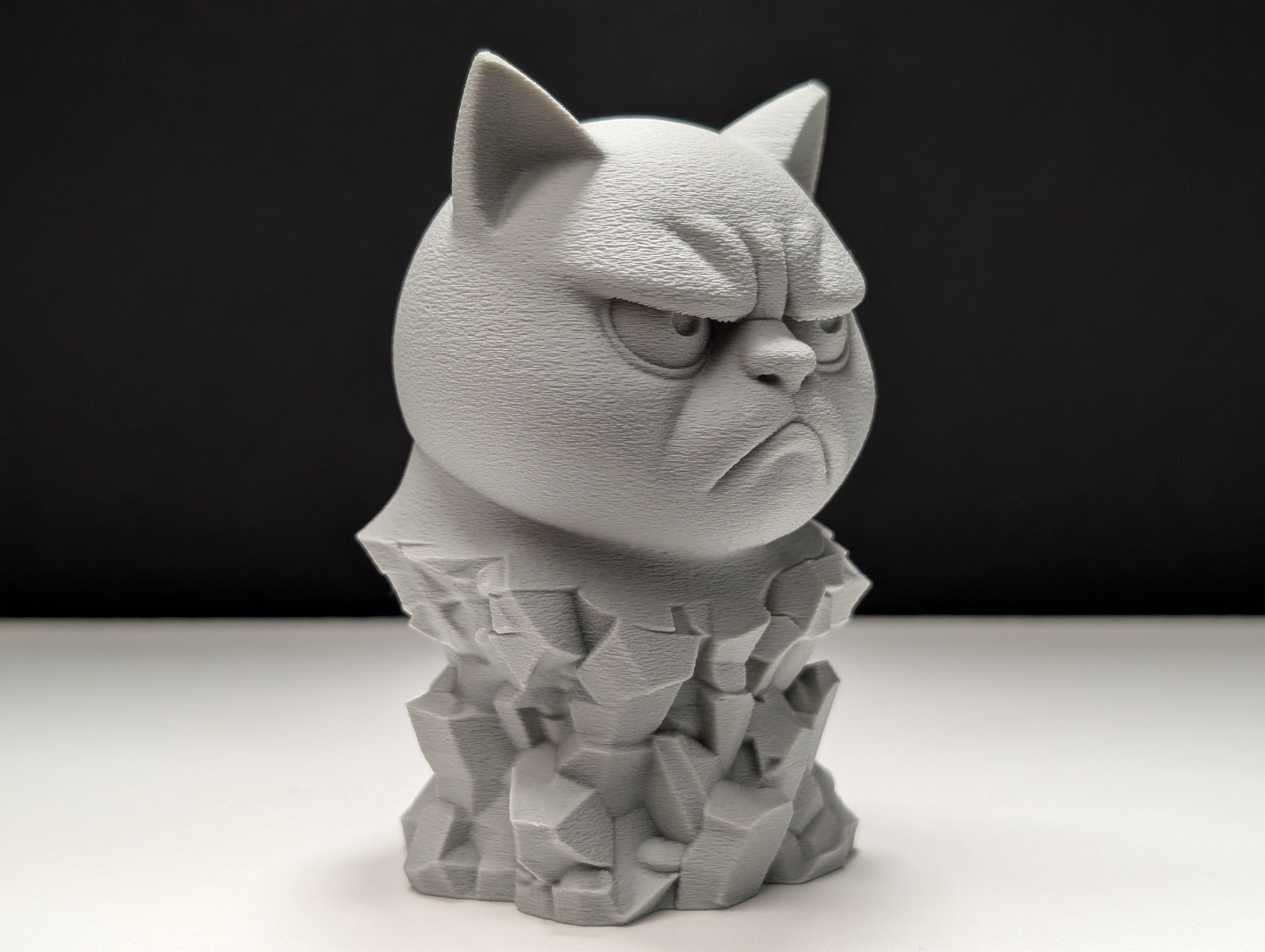 Miniatura 3 do modelo 3D Grumpy Cat - Stone Bust