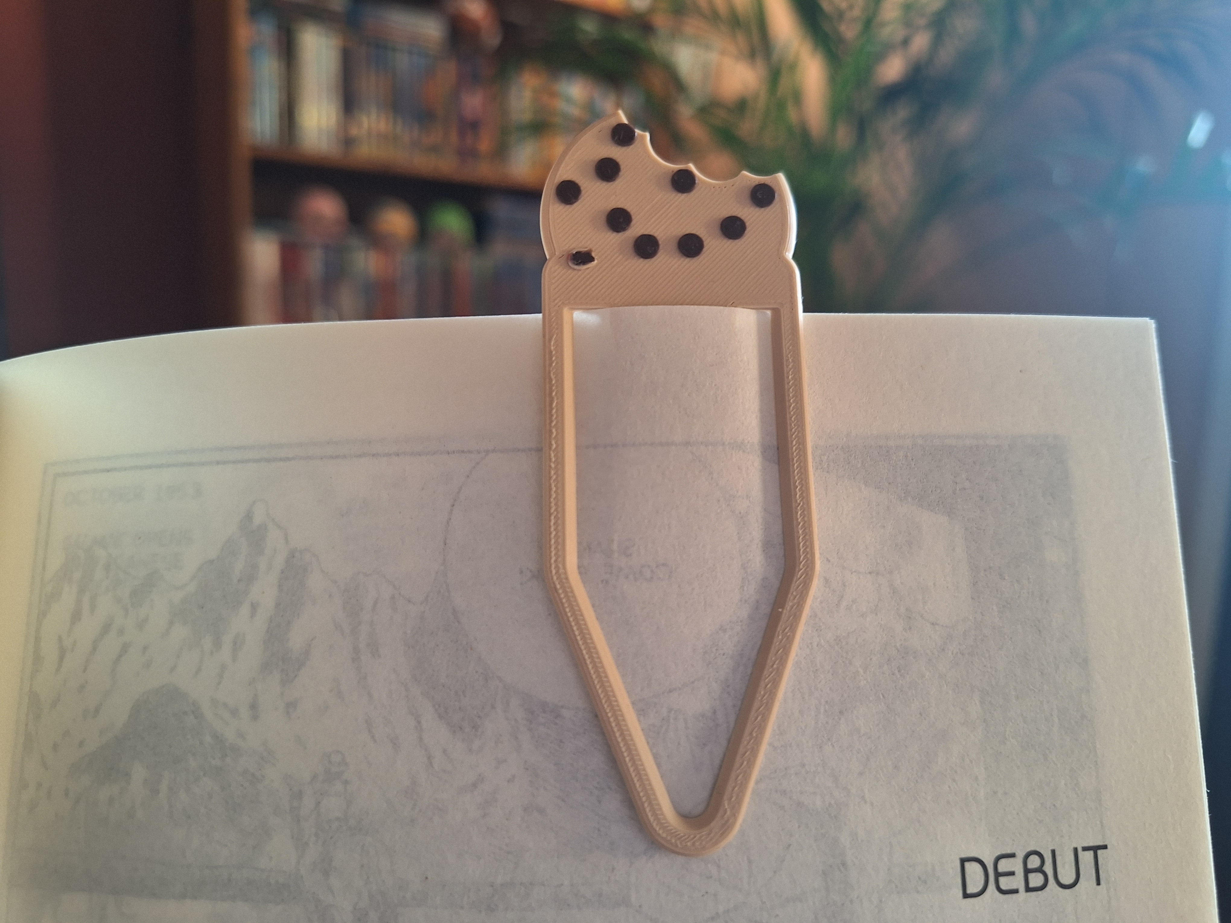 Miniatura 2 do modelo 3D Chocolate chip cookie bookmark