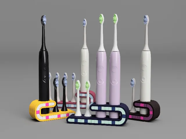 Philips Sonicare Toothbrush Stand with Lego Dots Decoration