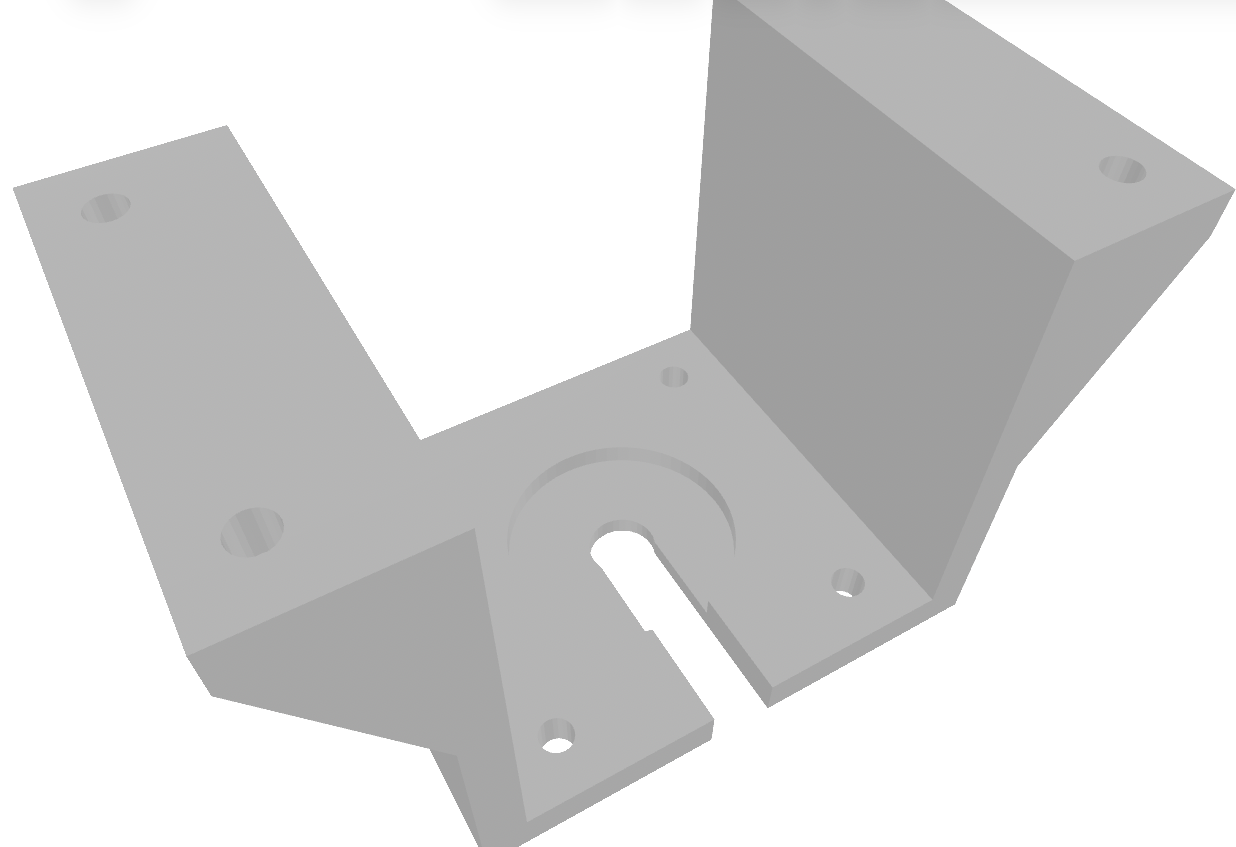 Nema 17 stepper motor vertical mount with slot