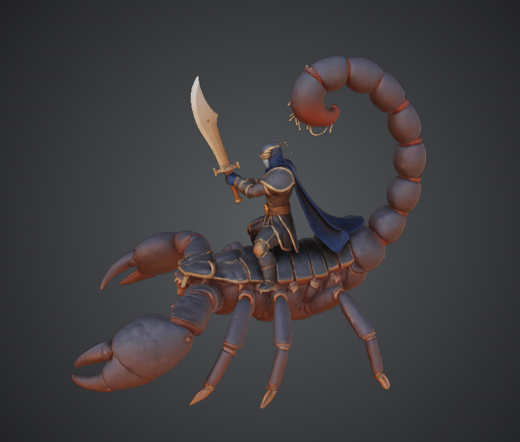 Scorpion Rider Knight – Giant Desert Scorpion Cavalry
