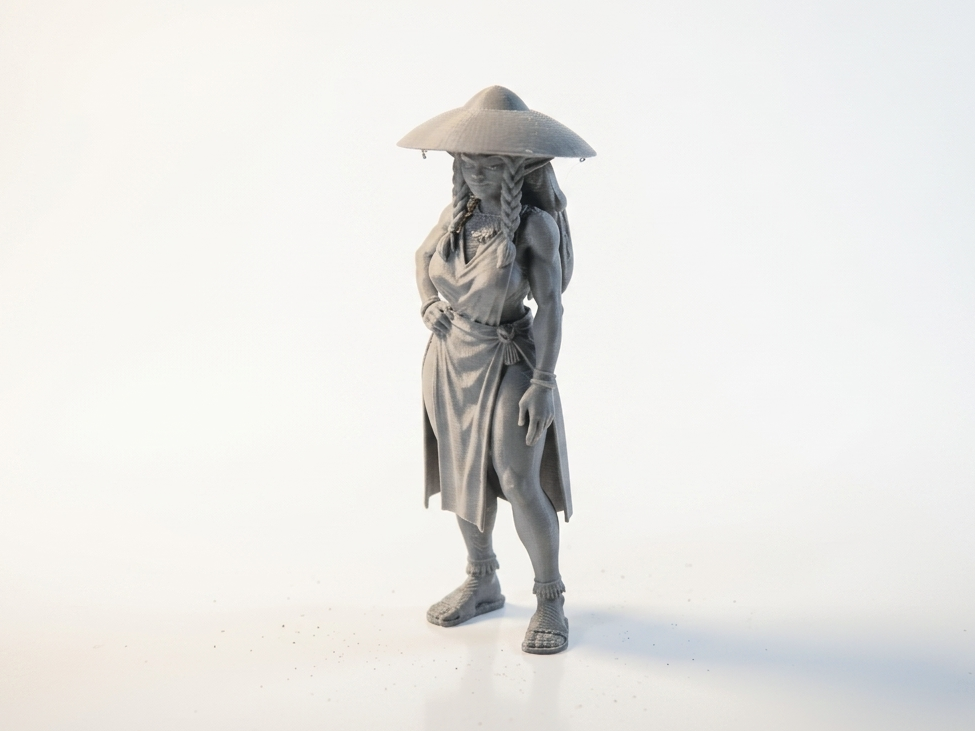 Asian Woman Conical Hat Figurine Female Figure 3D Printable