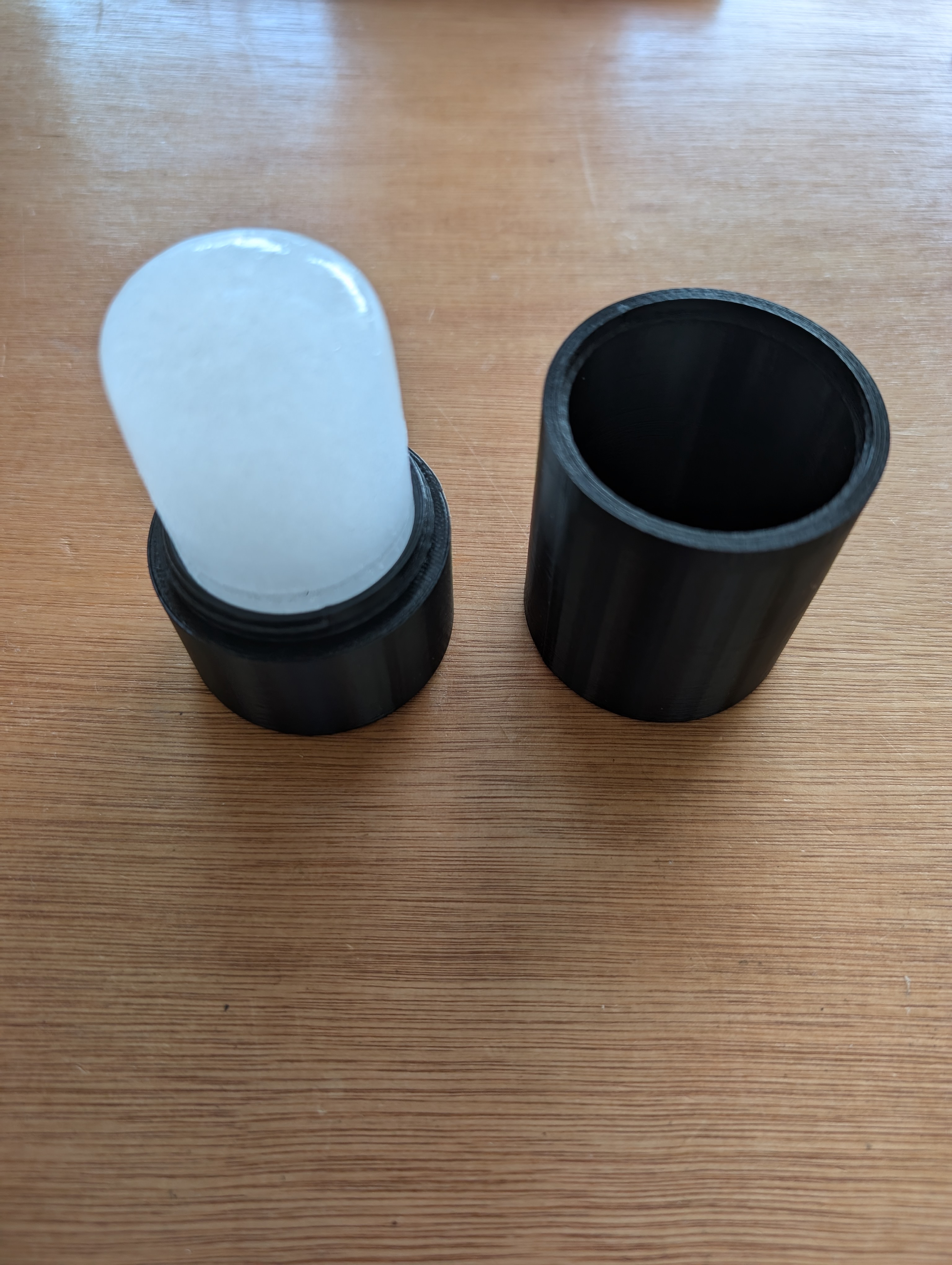 Crystal Deodorant Holder — Replacement Base + Screw-On Lid