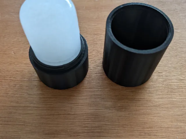 Crystal Deodorant Holder — Replacement Base + Screw-On Lid