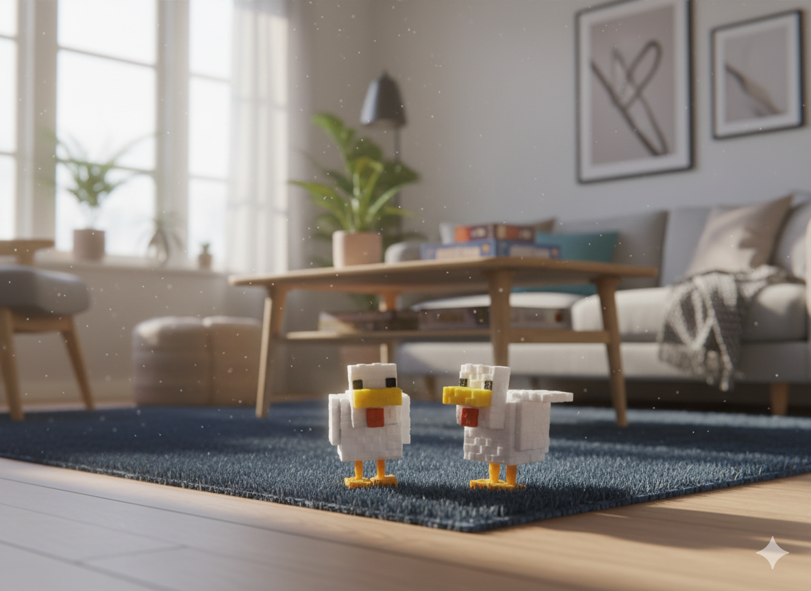 Miniatura 9 do modelo 3D Minecraft Chicken Duck