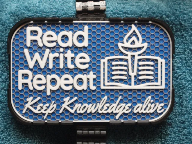 Read, Write, Repeat sign