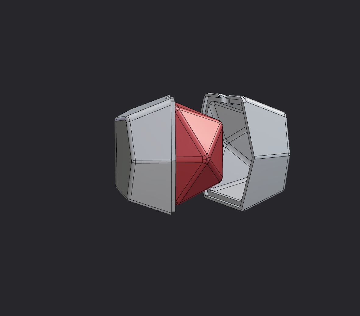 D20 dice/Icosahedron (no numbers) mold