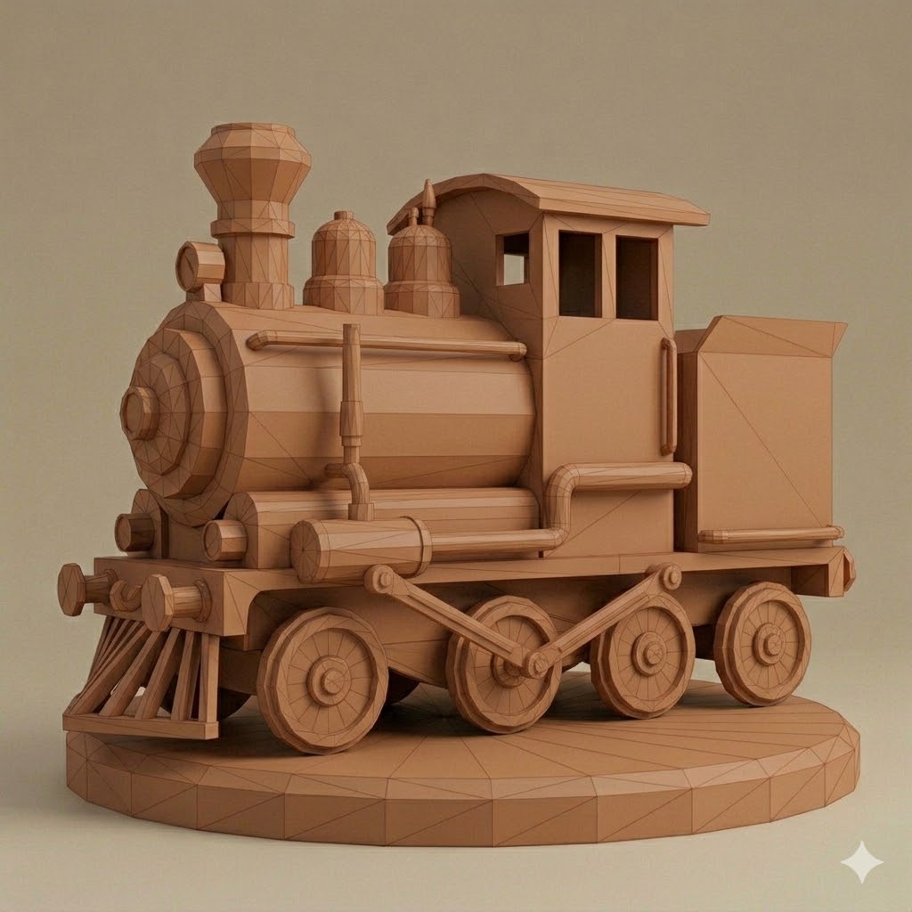 Low Poly Toy Train