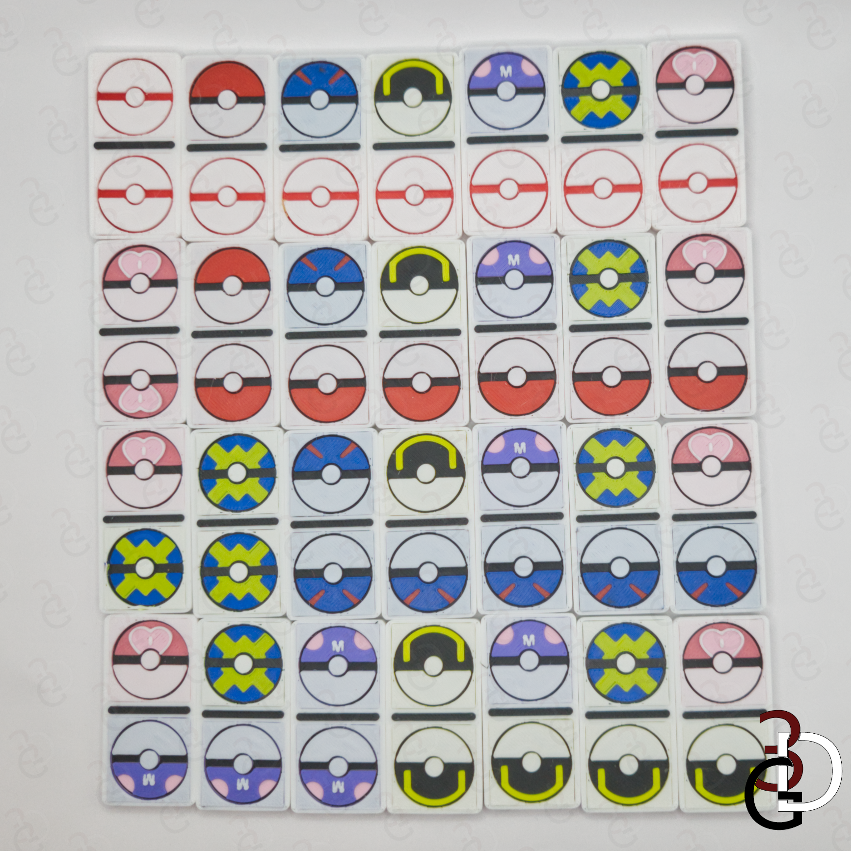 Pokeball Dominoes "Double 6"