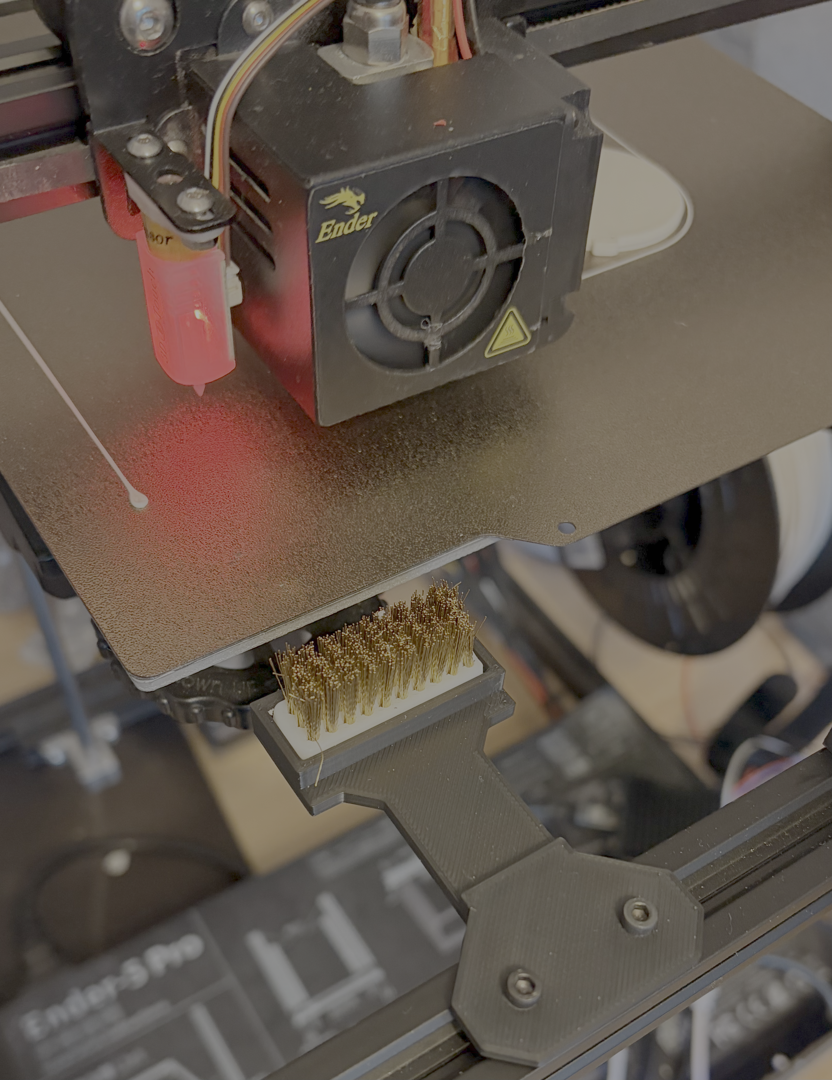 Nozzle brush for Ender 5 Pro