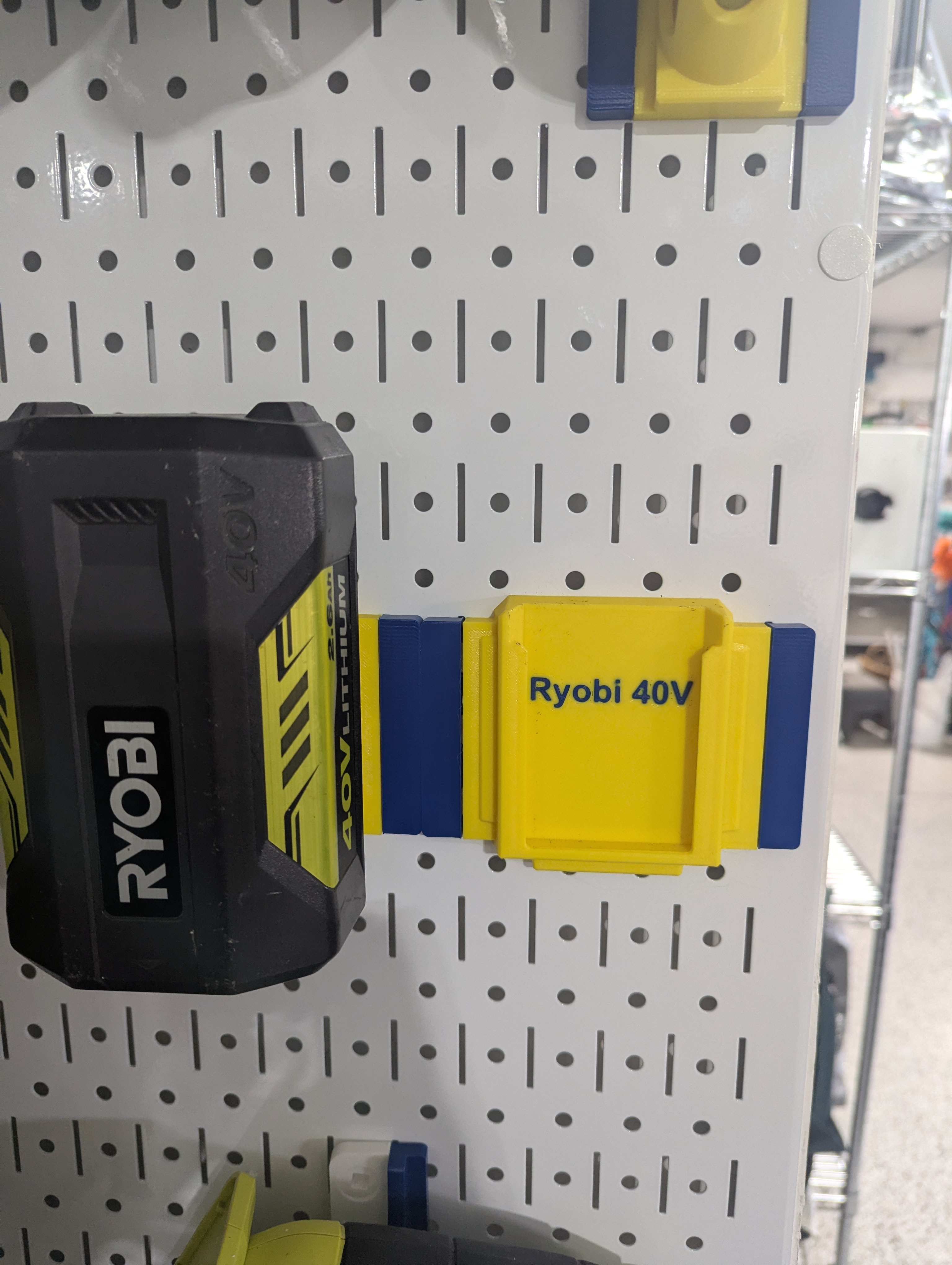 Ryobi 40V Battery mount for DDD Wall Control