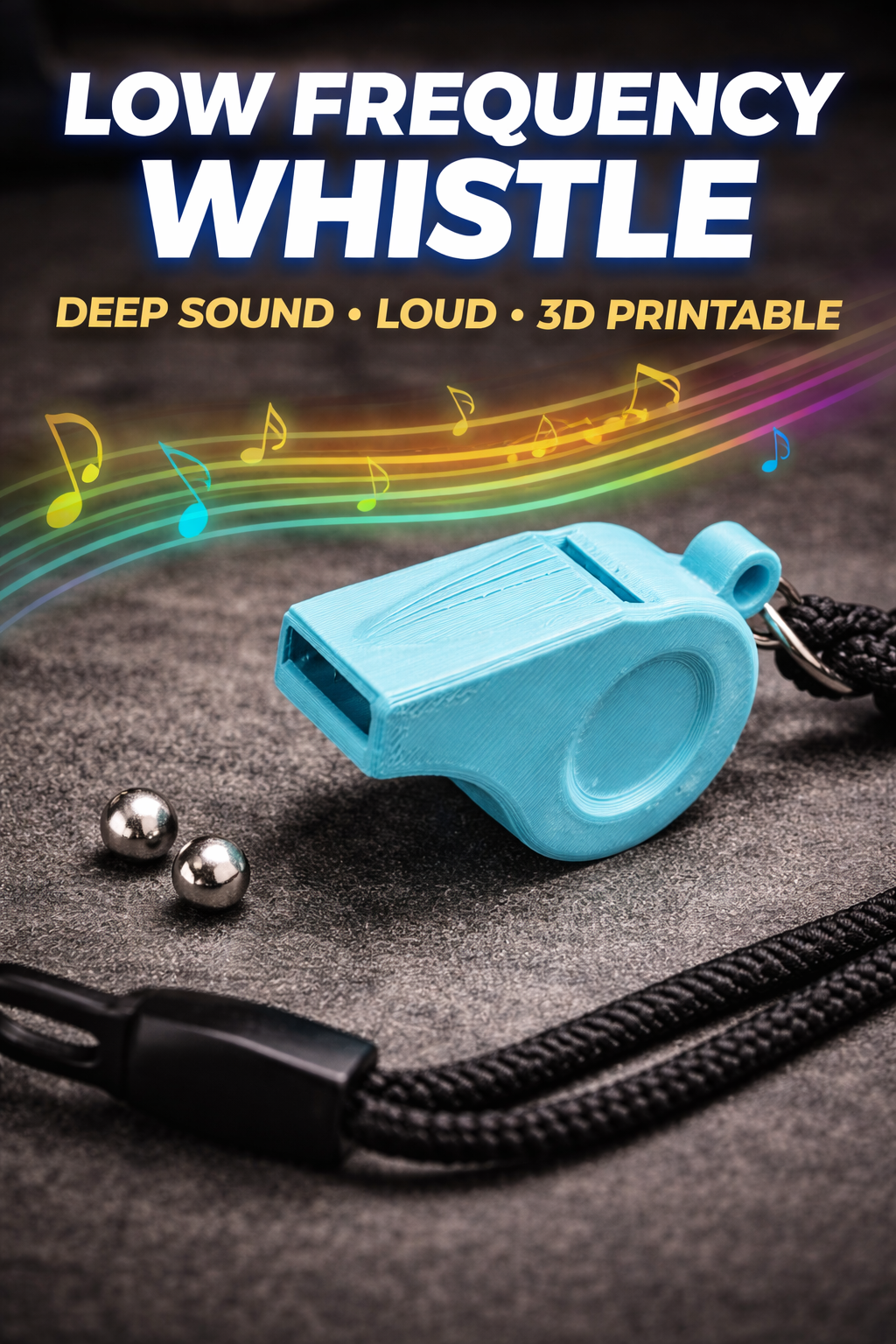 Loud Survival Whistle – Easy 3D Print