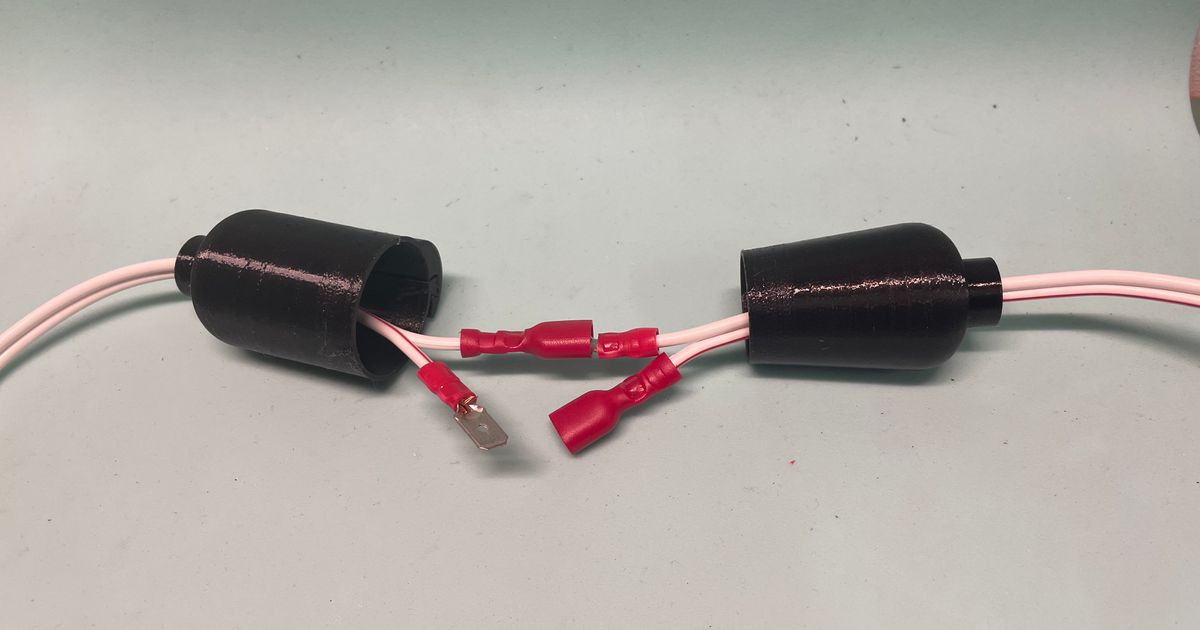 Simple cable connector protector by Henk Download free STL model