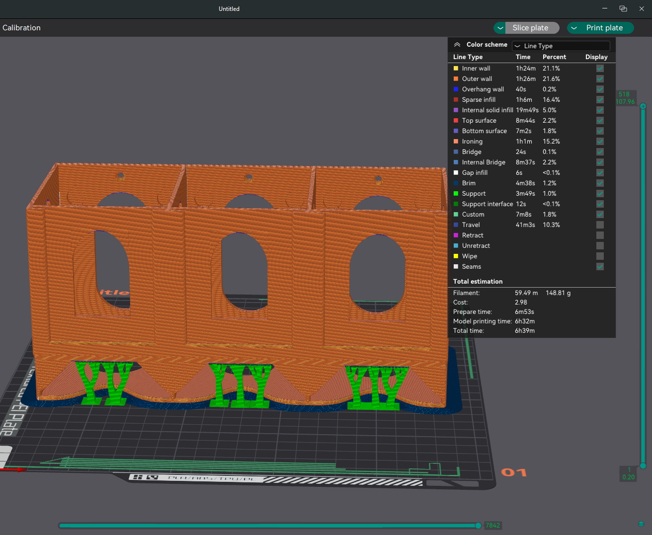 Triple Teabag dispenser remix for arched top overhang