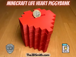 Minecraft Life Heart Piggybank
