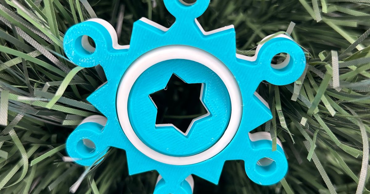 Gyro Snowflake Star by Built_Over_Bot | Printables Store