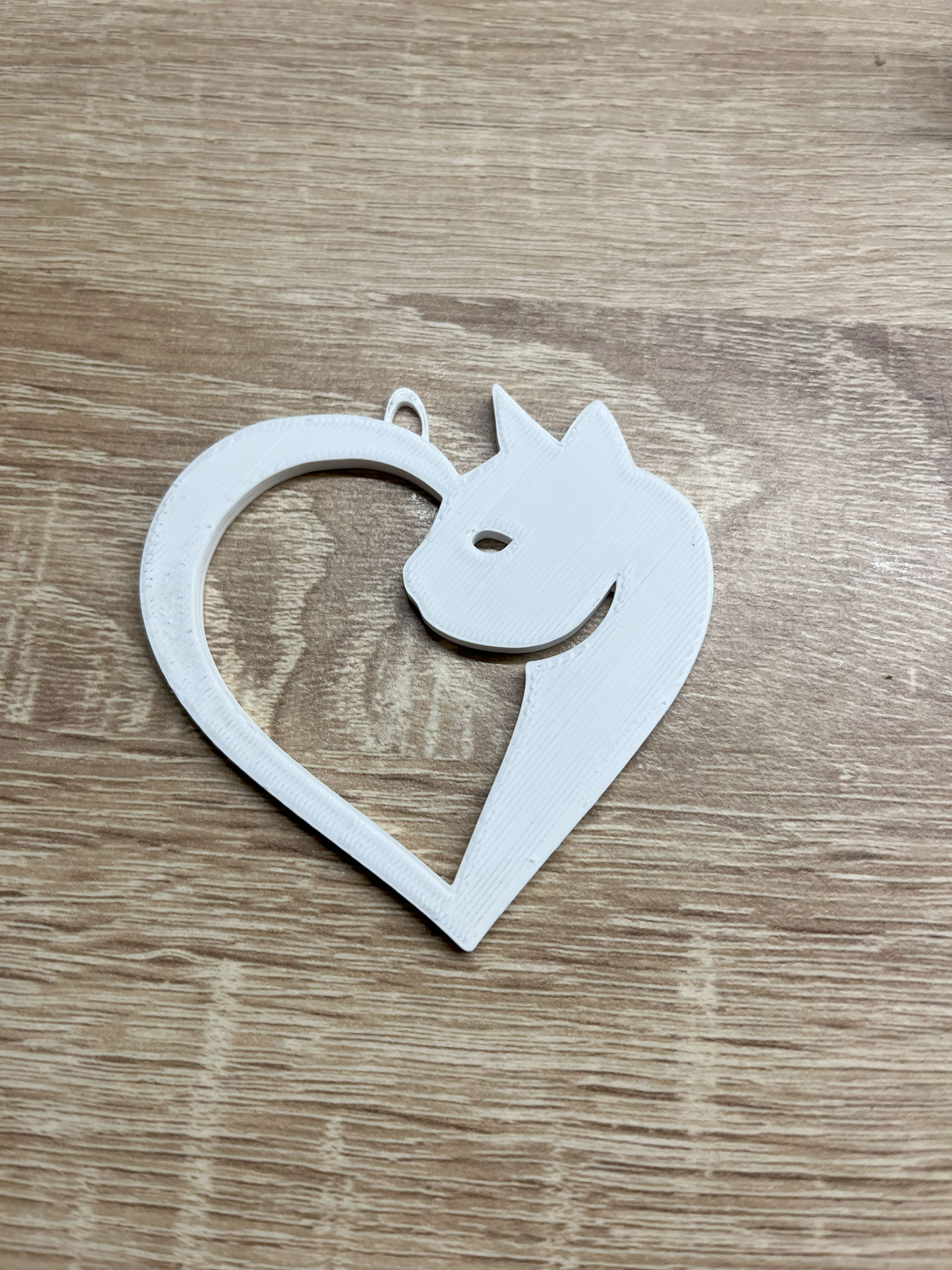 Cat Heart Ornament - hang and furr