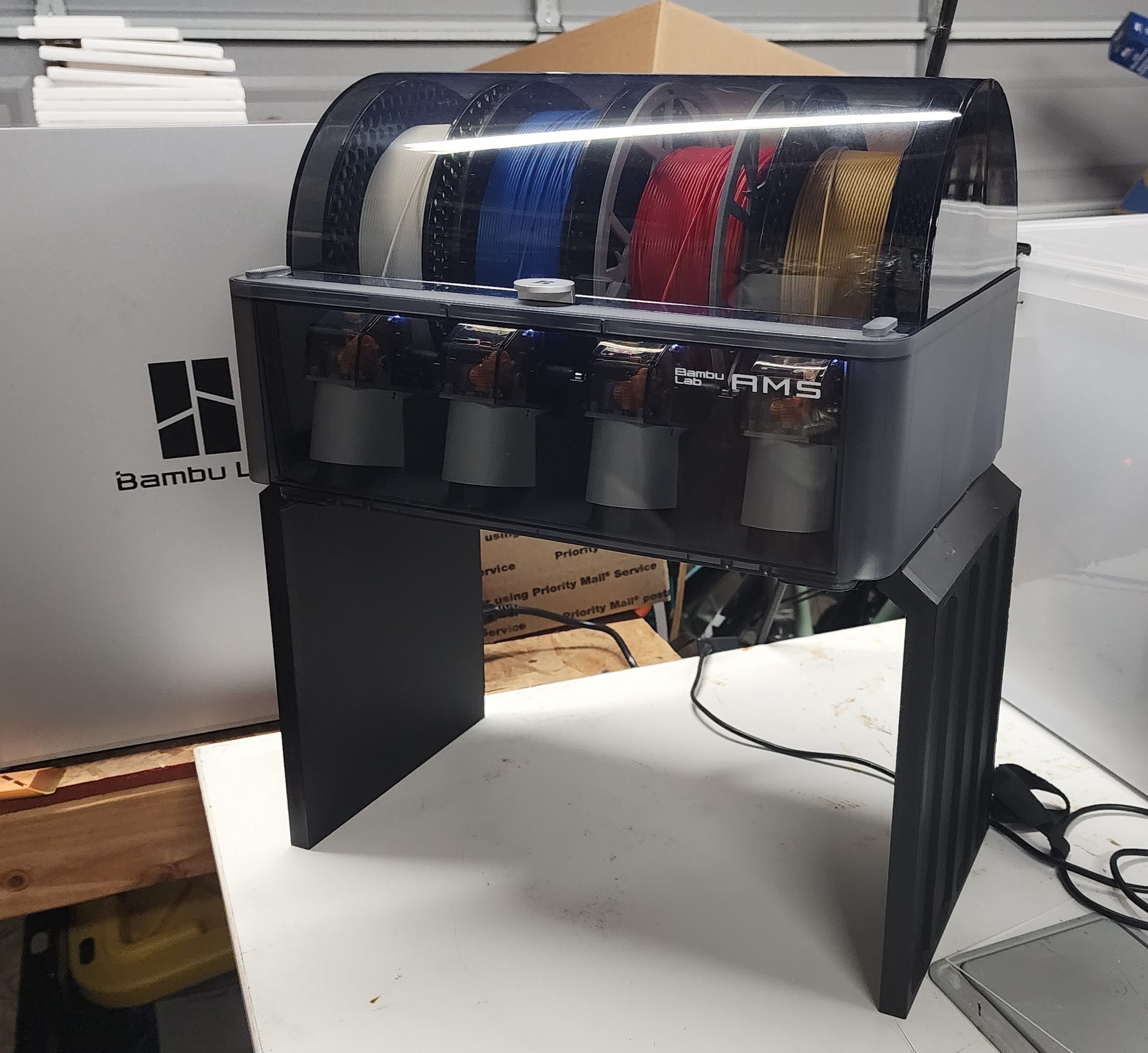  new ams stacking stand for bambu lab p1p and x1 por triple g workshop