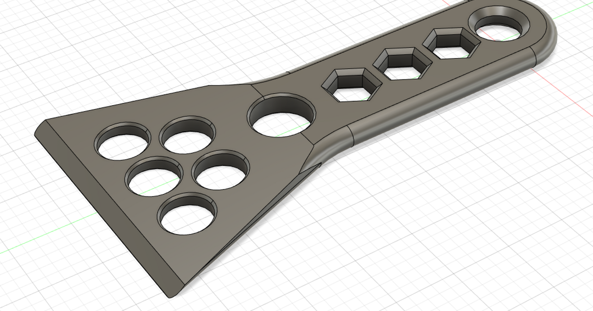 Windscreen Ice Scraper by Kiwibloke Download free STL model