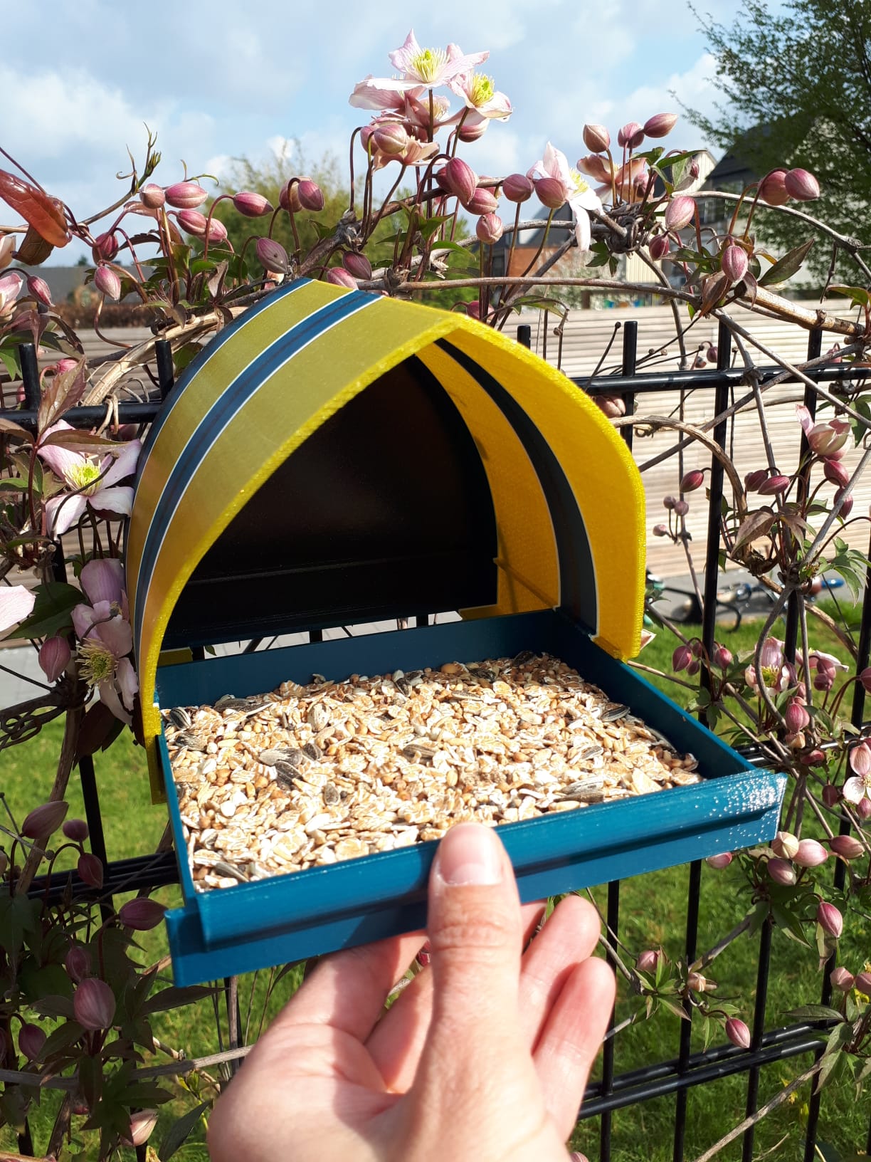 Wall mounted Bird Feeder with removable drawer