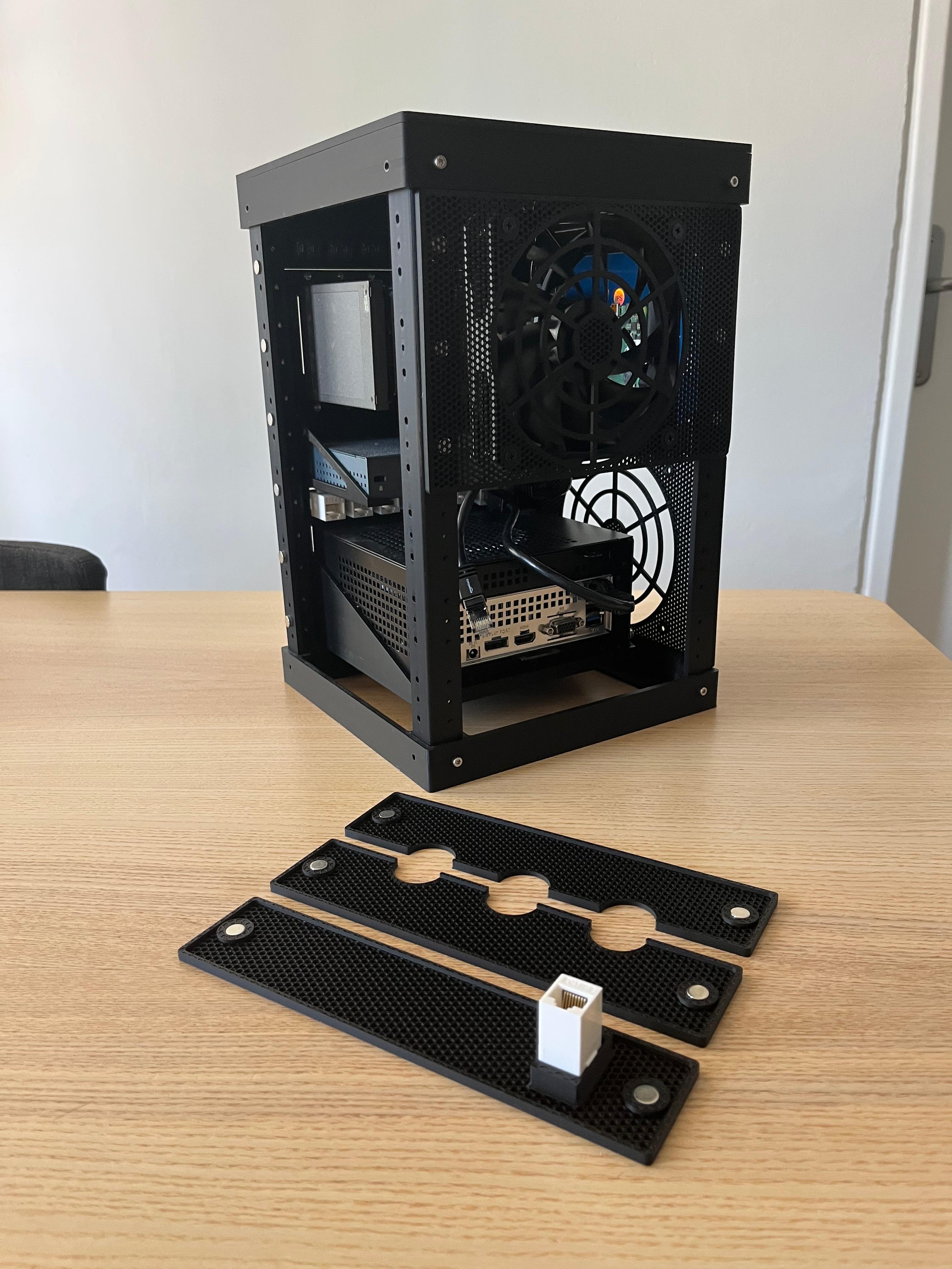 Miniatura 6 do modelo 3D Microlab 2 - Mini Modular Home Server Rack