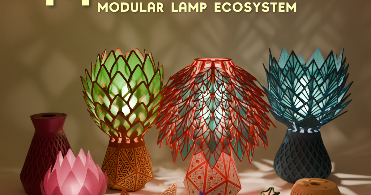 Moduluma - Modular Lamp Ecosystem by ModularMapping3D | Download STL ...
