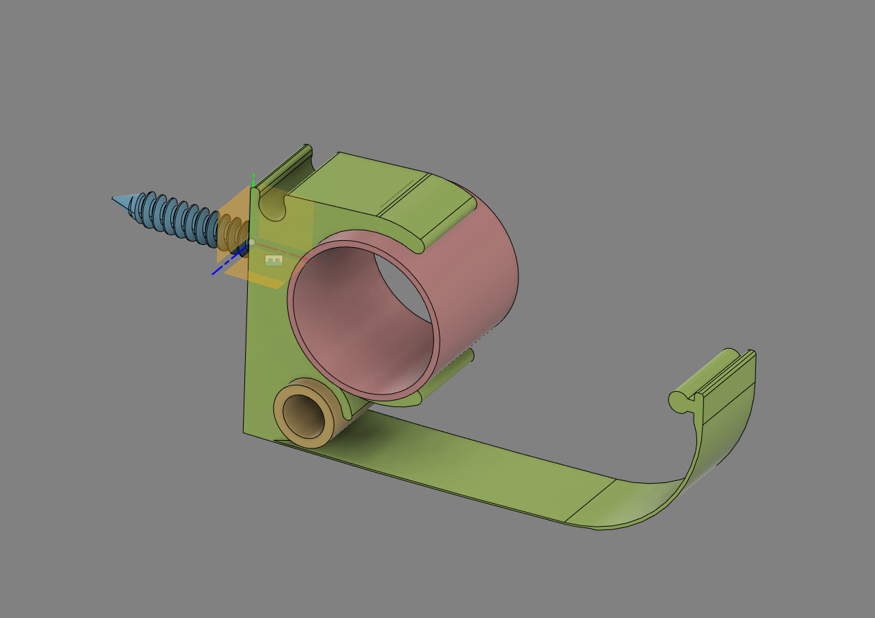Conduit holder for 20mm PVC Pipe with place for 8mm cable underneath by
